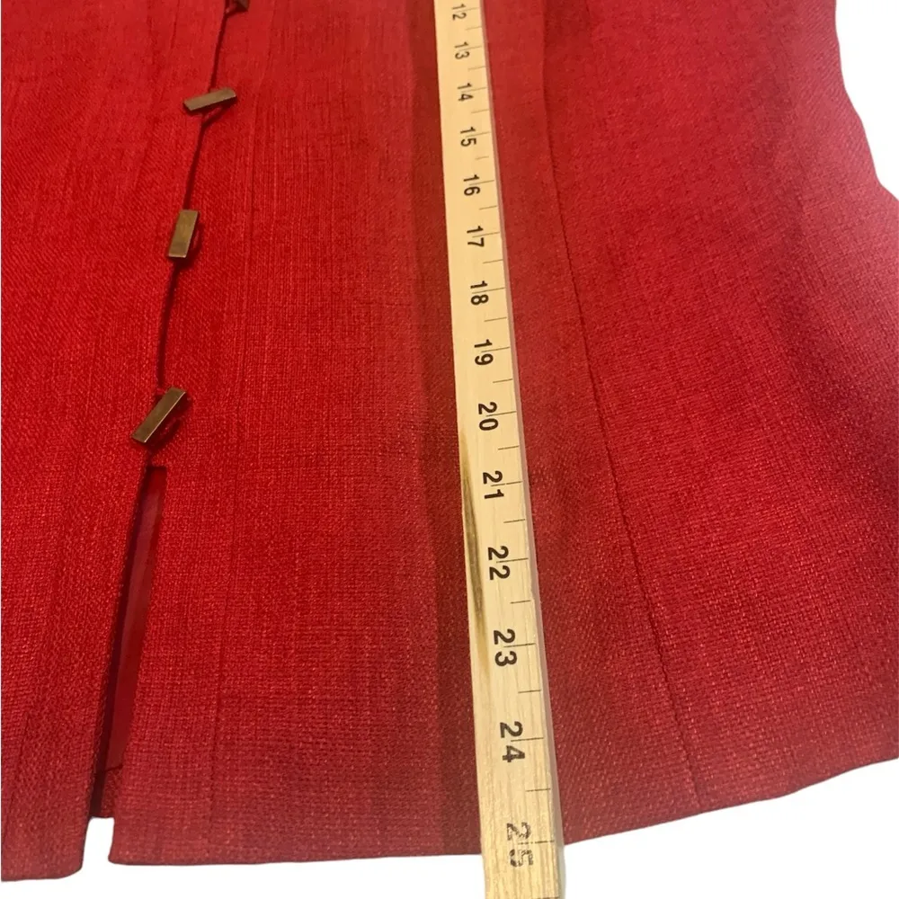 Le Suit 2 Pc Red Ladies Sz 16 Toggle Buttons Career Wear - Image 8