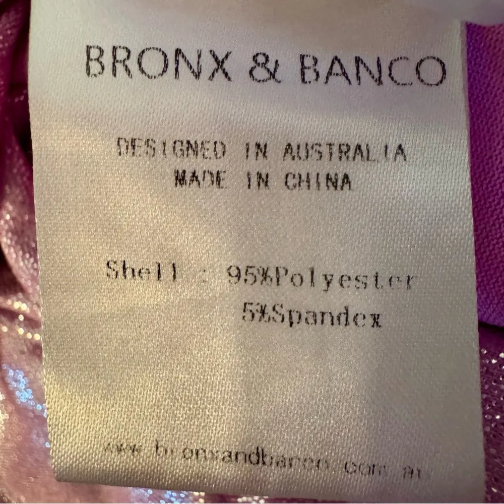 Bronx And Banco Women's Zoe V-neck Metallic Gown 24”-38” Waist - Image 7