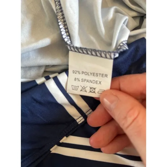 NWT Arolina Women's‎ blue/white stripped classic & comfy pants size XXXL - Image 7