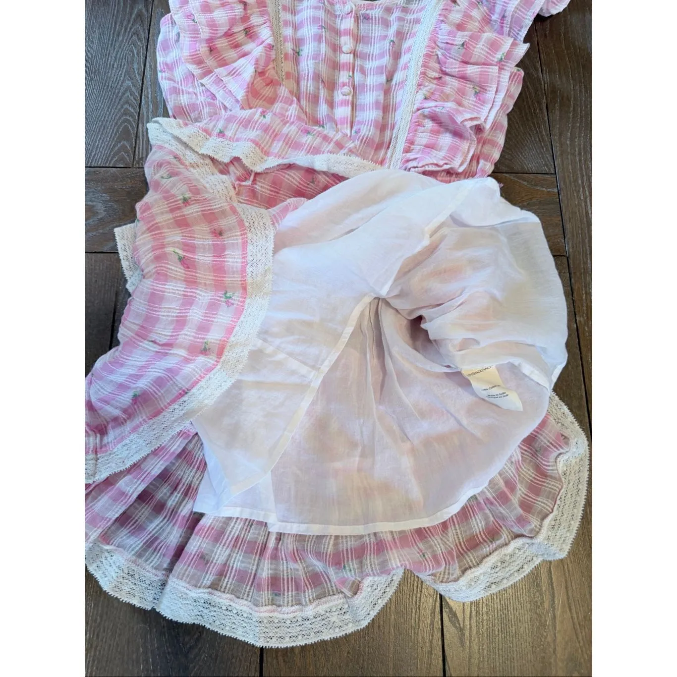 LoveShackFancy Leon Dress in Pink Pop Rock Size Small - Image 12