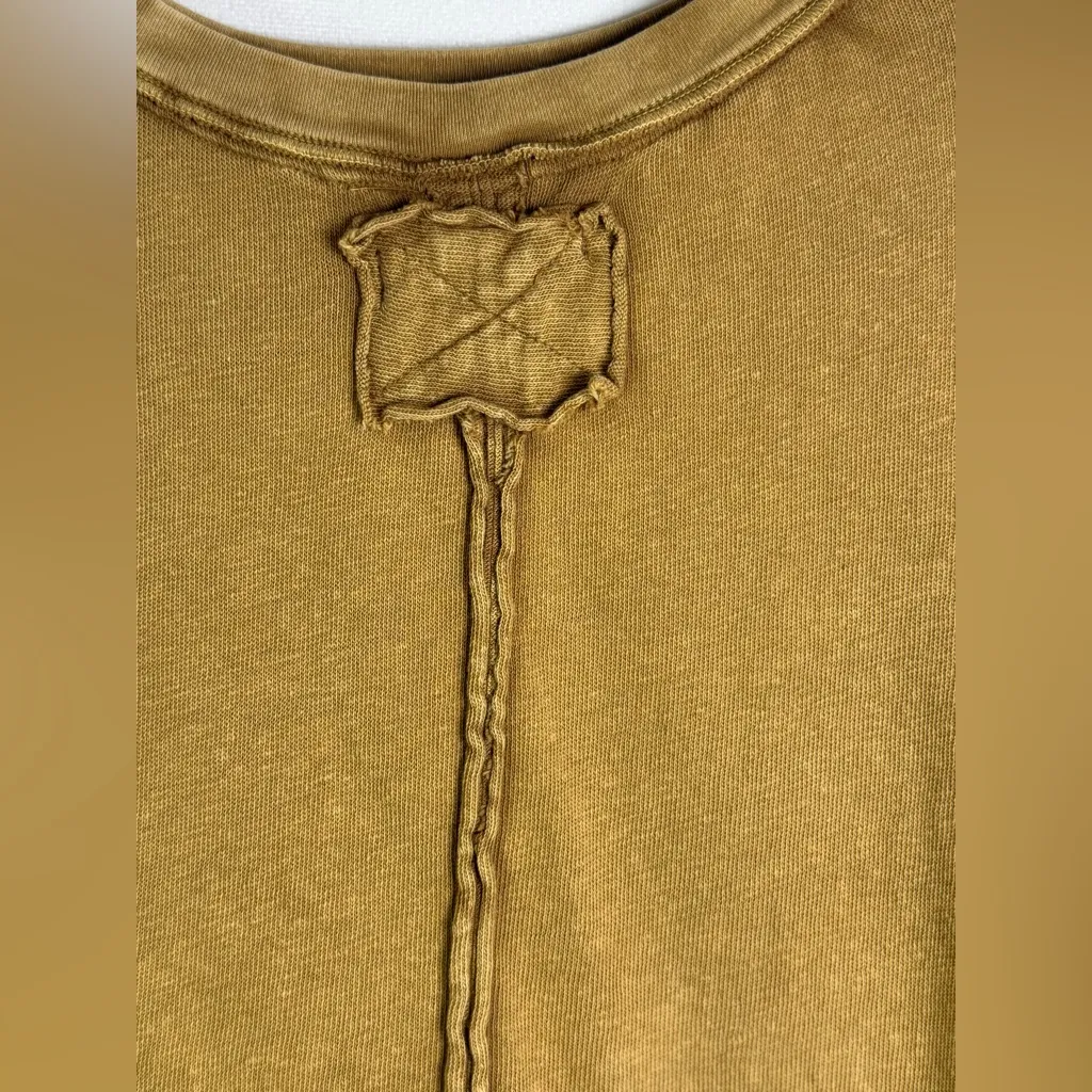 Free People Women’s Deconstructed Cutout Tee Raw Edge Boho Top Sz XS - Image 7