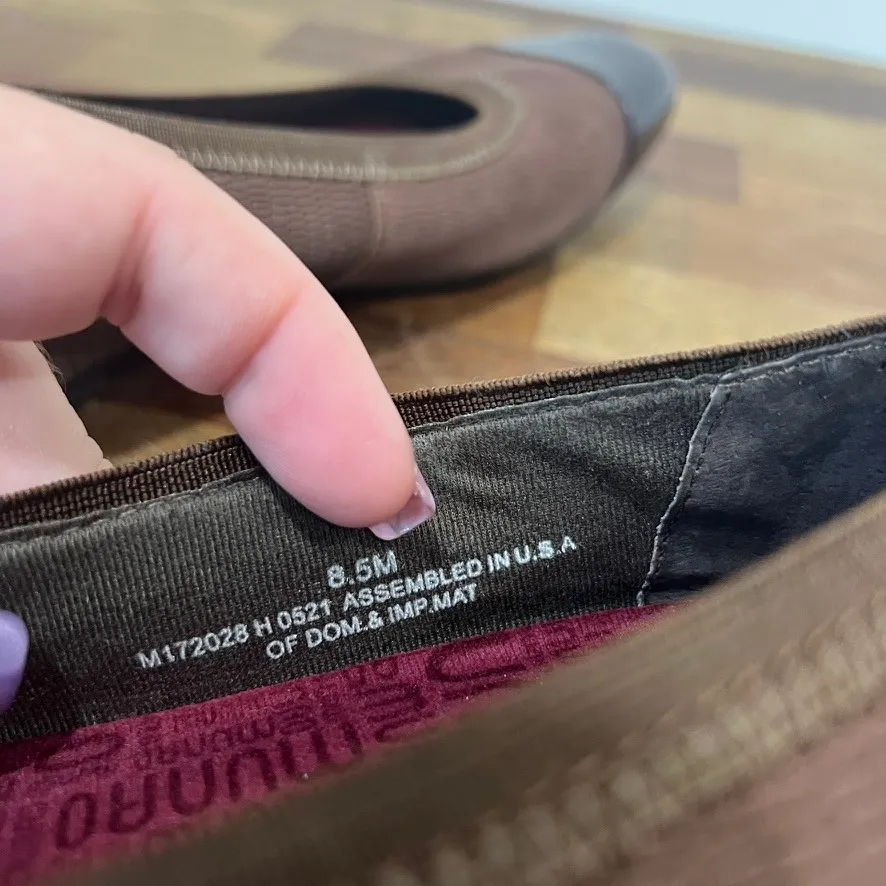 Munro Womens Ballet Danielle‎ Flats 8.5 Brown Slip On Comfort Knit Cap Toe - Image 12