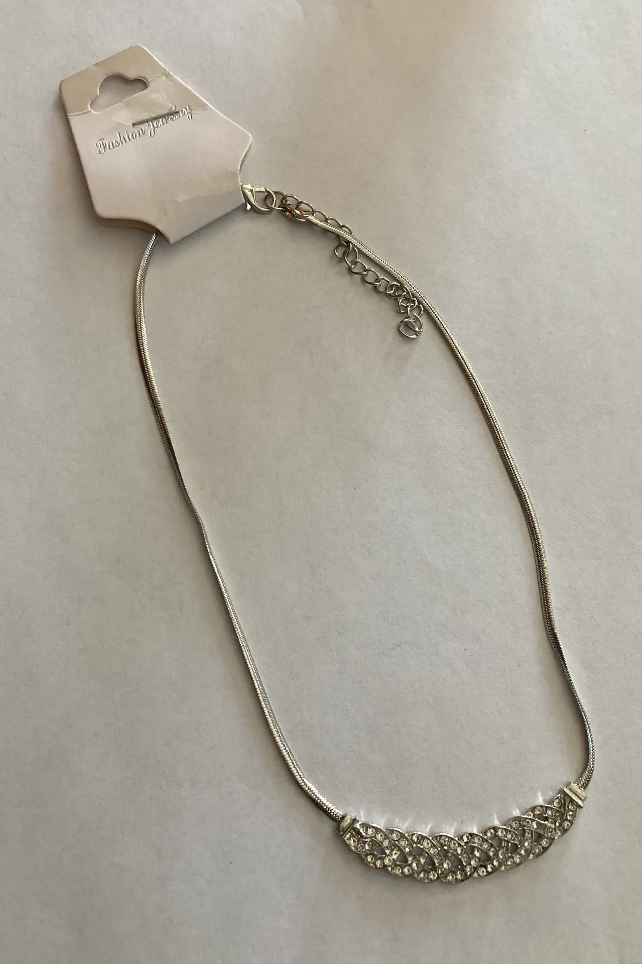 gold plated necklace cubic zirconium Silver - Image 4