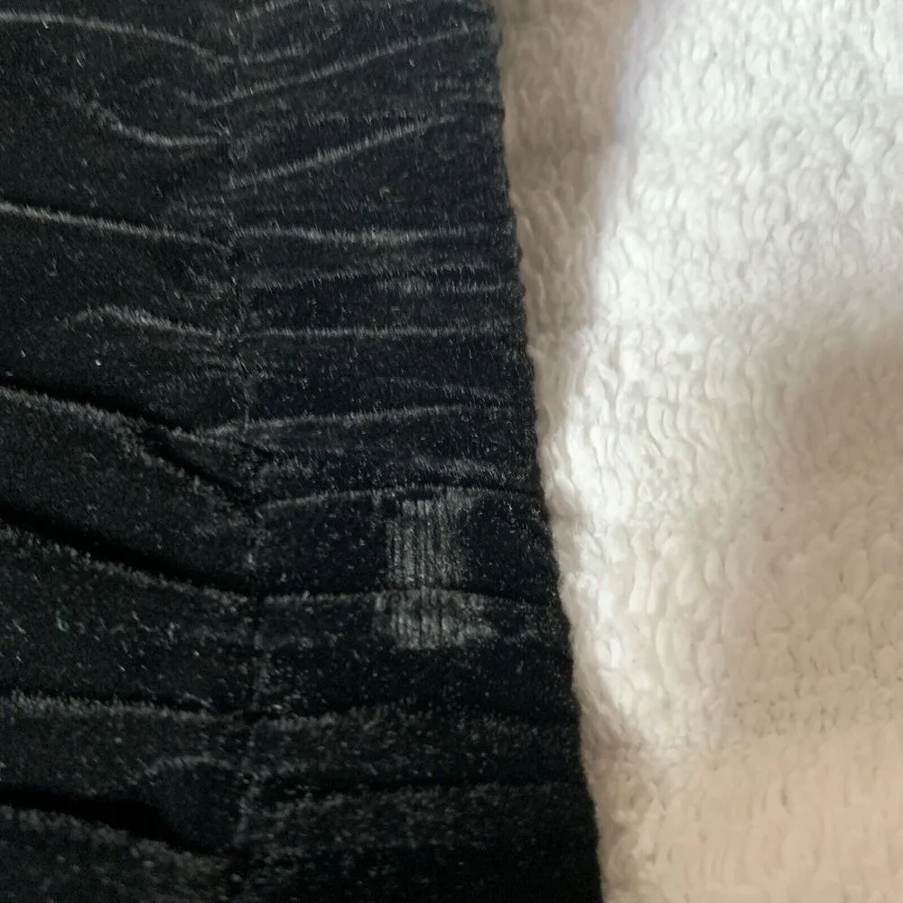 Blair Elastic Waist Women's Black Velour Skirt Size Large  Soft Roomy‎ - Image 4