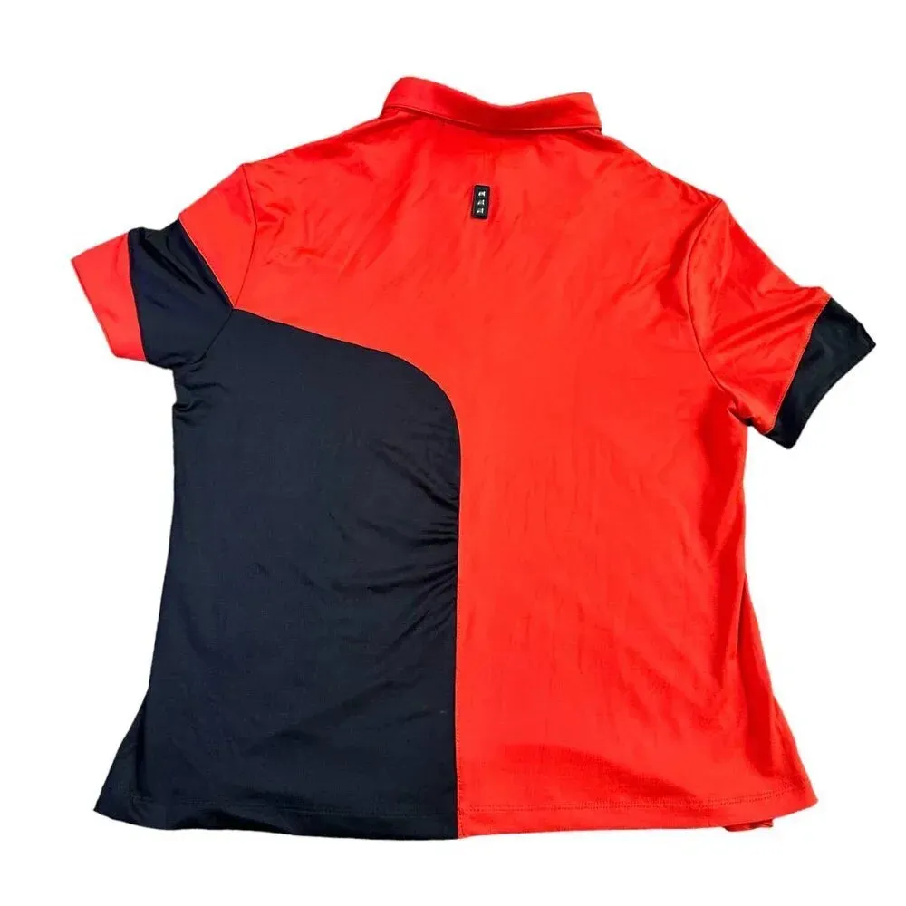 Jamie Sadock Red Black Color Block Shirt Polo T - Image 6