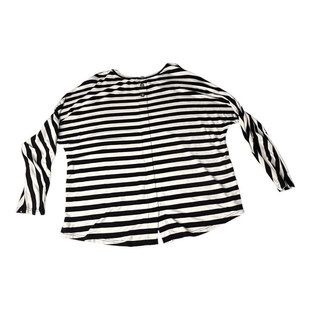 Meesh & Mia PURDUE UNIVERSITY Women’s SM SHIRT Striped Black White Gold Top USA - Image 2
