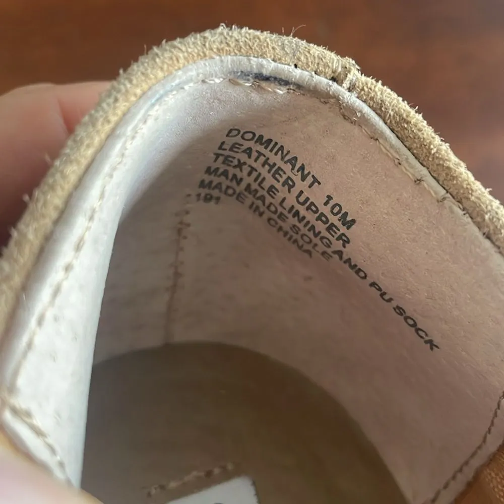 Steve Madden Dominant Suede Lace Up Loafers Sand Tan Size 10 Oxford - Image 7