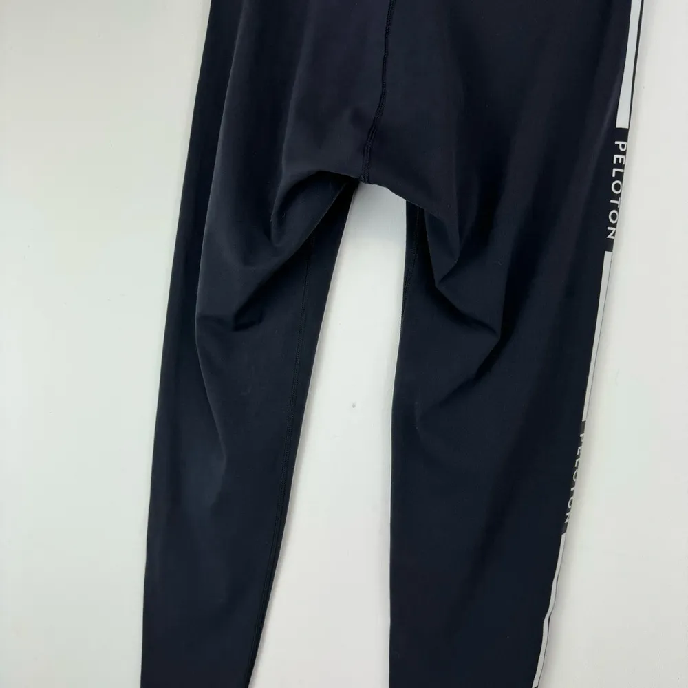 Peloton Here Now High Rise Leggings Sz Medium Logo Stamped Tape Side Black - Image 13