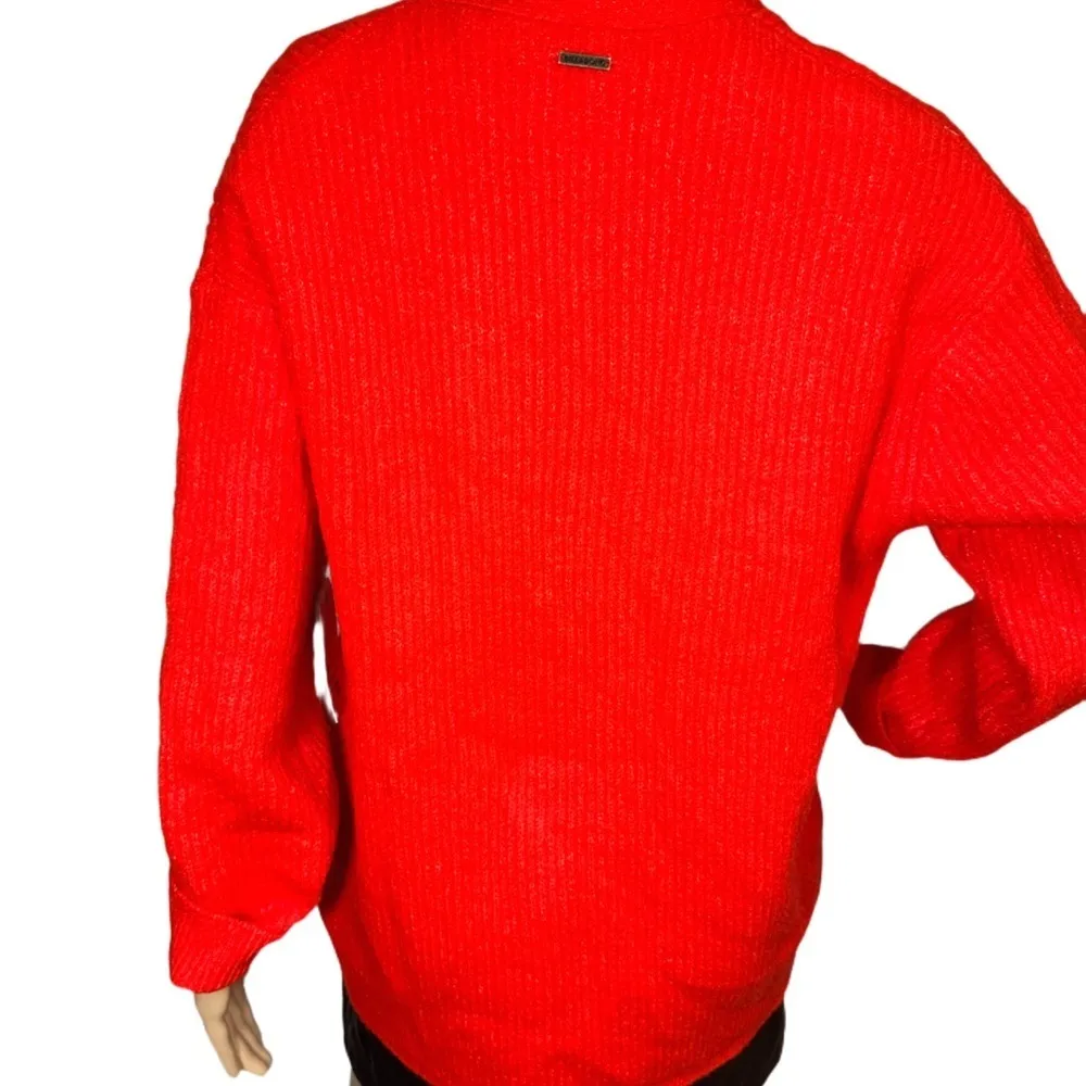 NEW BILLABONG Button-Front Knit So Chill Cardigan red extra small NWT - Image 9