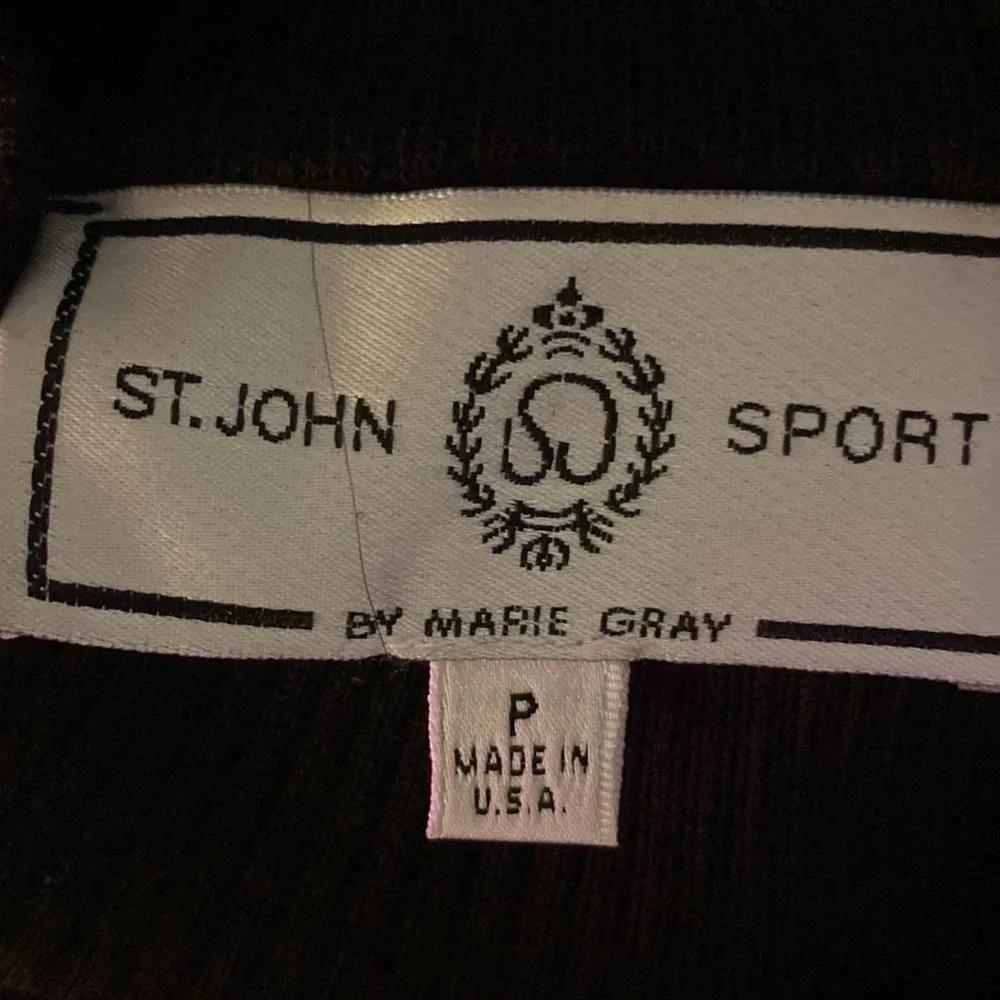 St. John Sport by Marie Gray brown/gold tinsel thread leopard sw… - Image 9