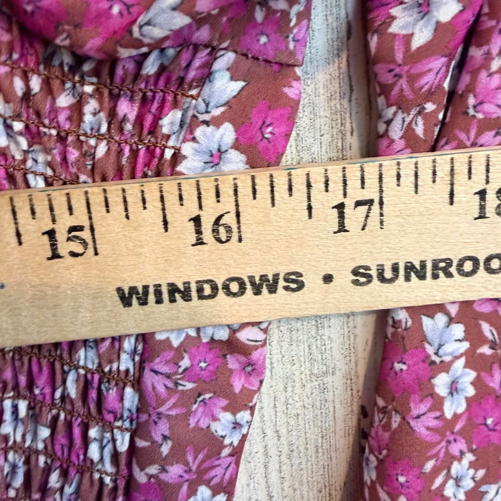 Peach Love Women’s Large Floral Long Sleeve Dress Boho - Image 12