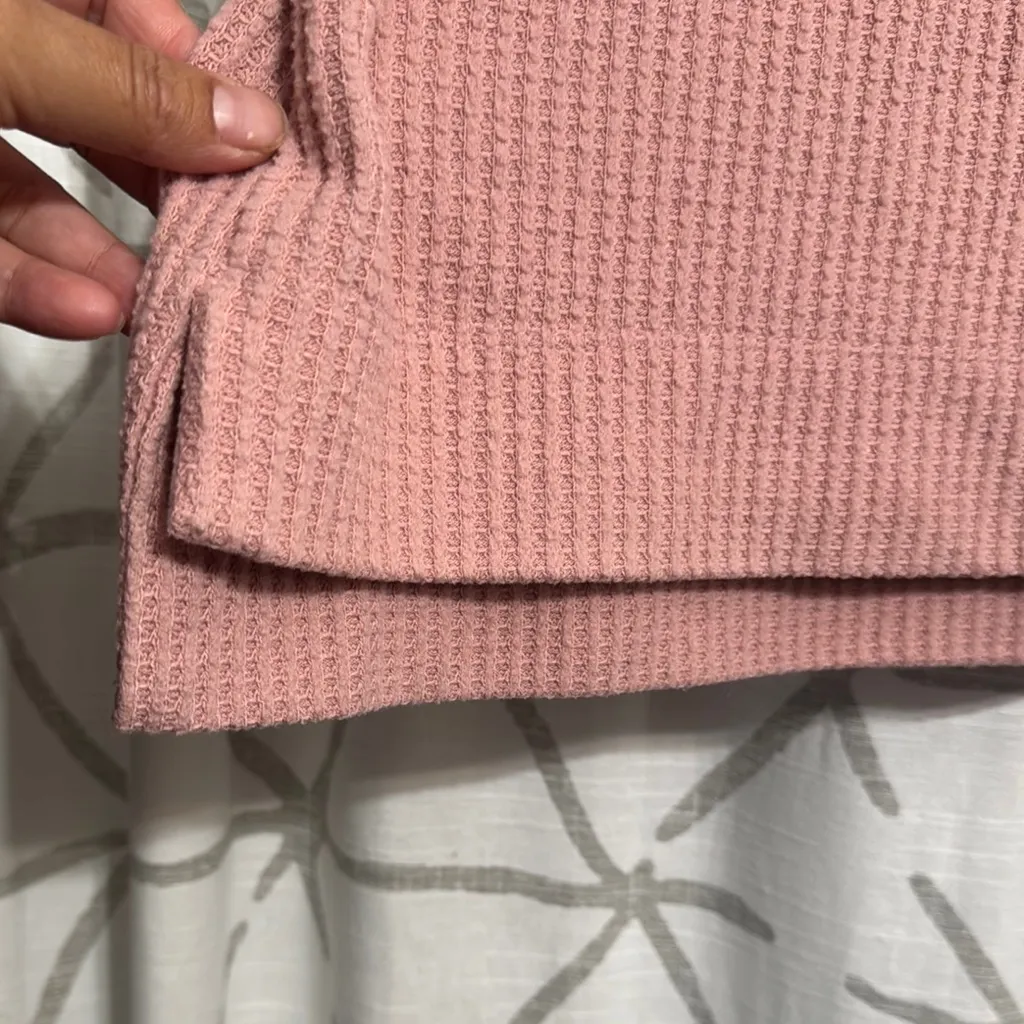 Splendid  Dusty Rose Ribbed Pullover - Image 3