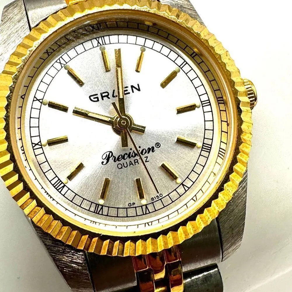 Gruen silver and gold tone watch - Image 2