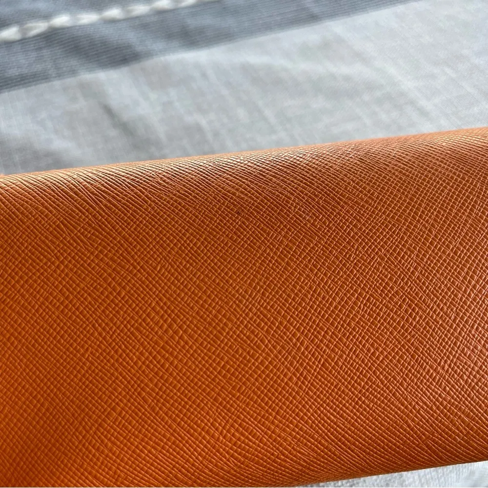 Tory Burch Sunglasses Case Orange Gold Logo - Image 3