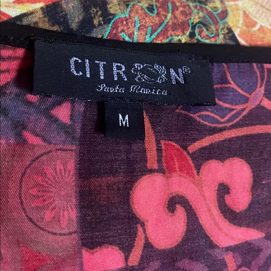 Citron Santa Monica Multicolor
Patchwork Asymmetrical Tunic Top M Blue Size M - Image 9