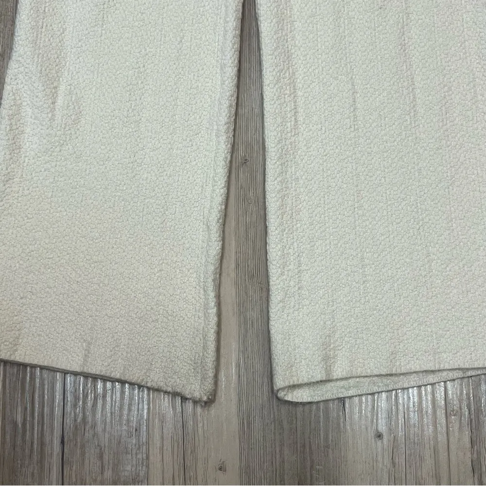 paper crane waffle knit cream colored pull on pants size Medium - Image 5