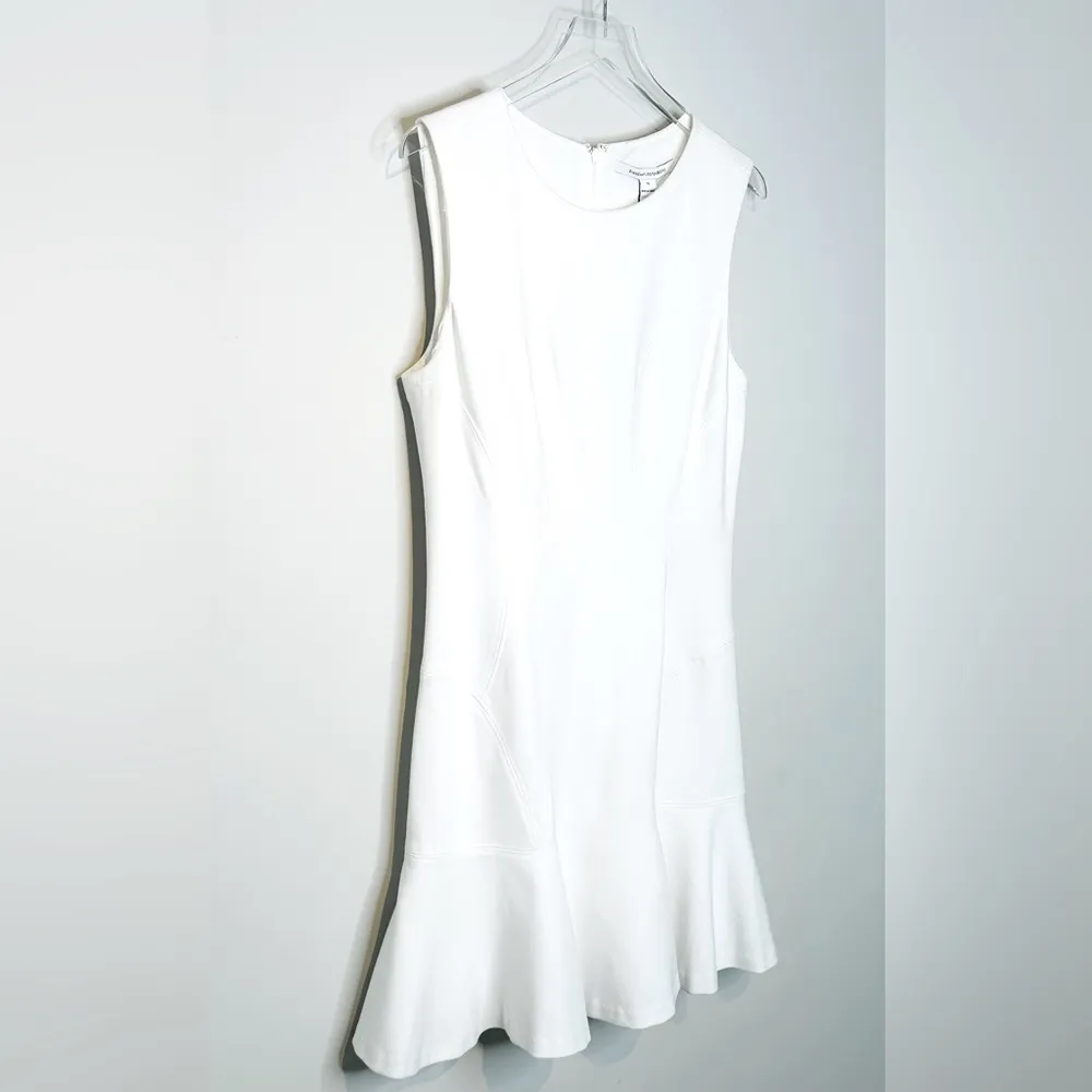Diane Von Furstenberg White Sleeveless Dress - Image 5
