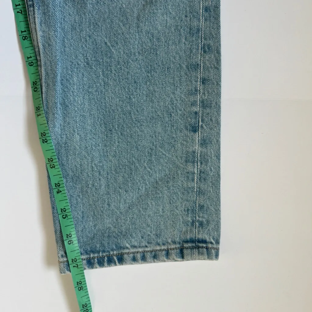 Everlane The Curvy ’90s Cheeky® Jean Sunbleached Blue Wash Size 26 - Image 9