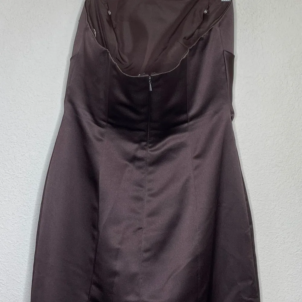 David's Bridal Strapless Formal Dress - Image 4