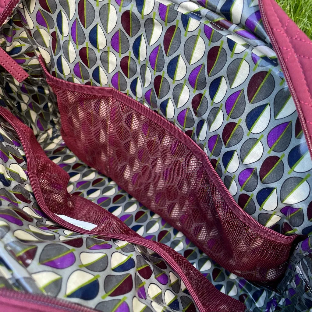 Vera Bradley Maroon Stroll Around Baby Bag - Image 10