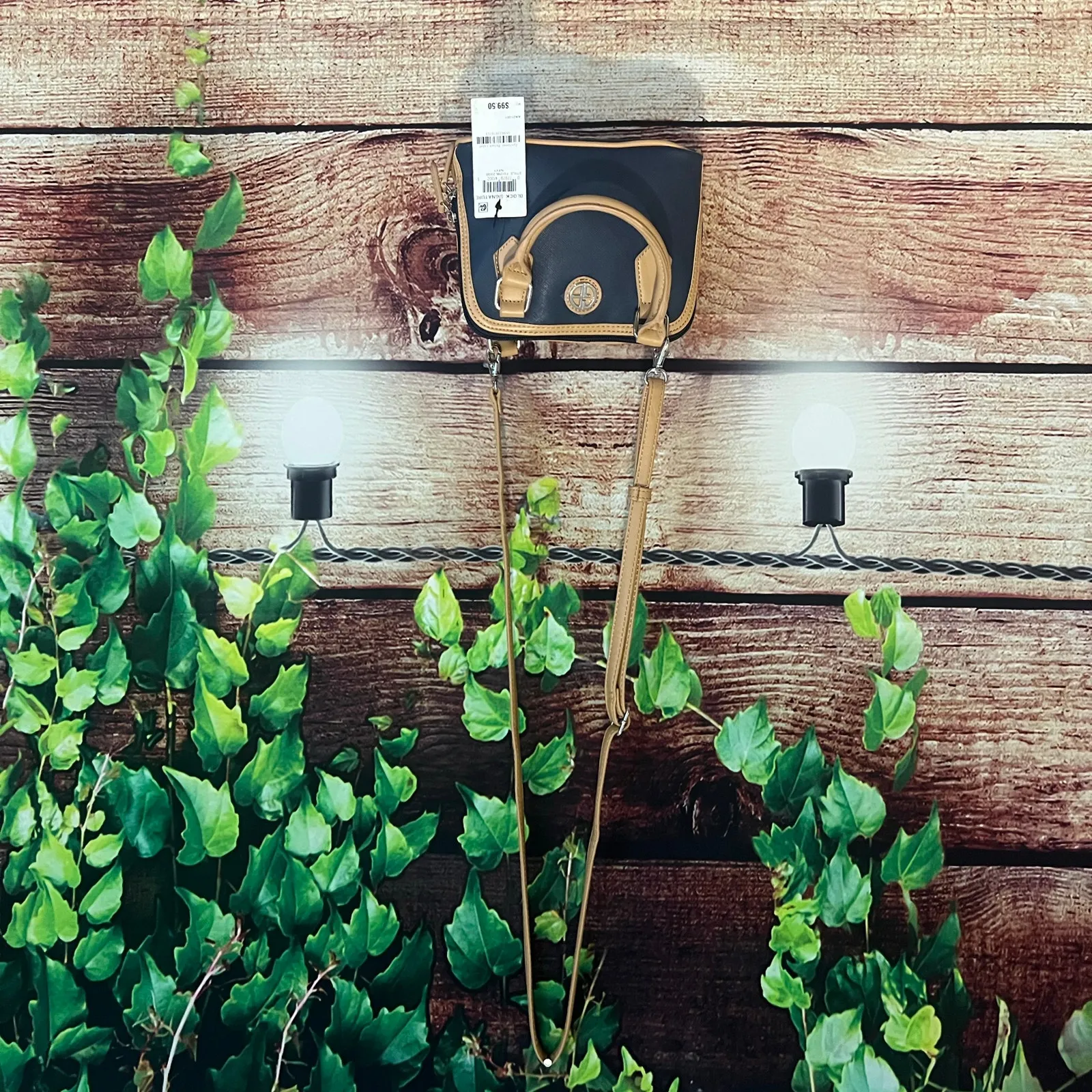 Giani Bernini Womens Faux Leather Crossbody Convertible Dome Handbag Purse - Image 2