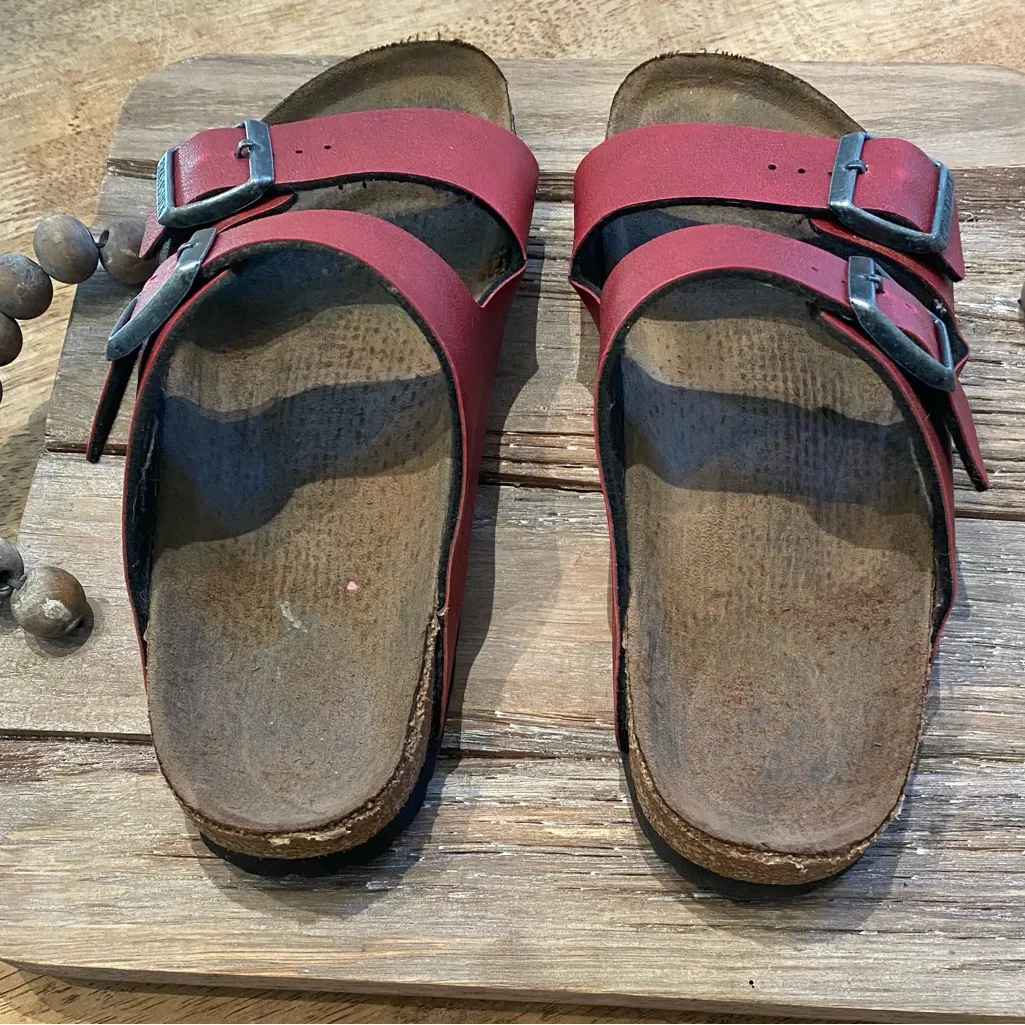 Birkenstock Women’s Size (See pics for measurements)‎ Red Arizona Sandals - Image 3