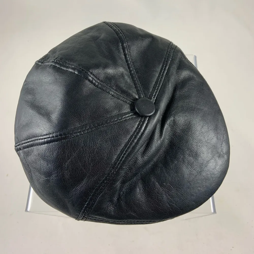 MD Blk Pleather Taxi cab hat - Image 4