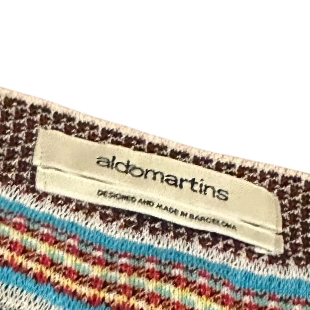 Aldomartins Sleeveless Stripe Stretch Dress Colorful Shift Size Large Petite - Image 11