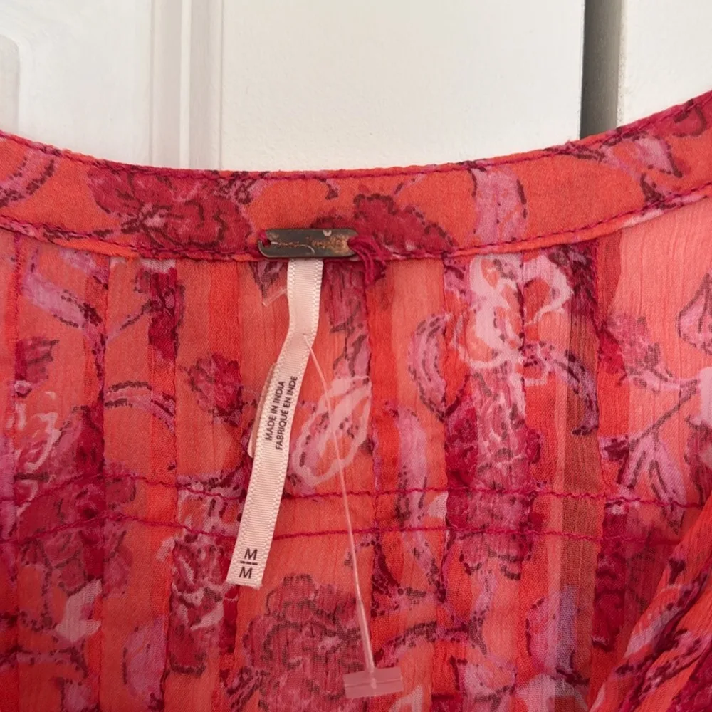 Free People See It Through gorgeous floral flory tiered dress - Image 4