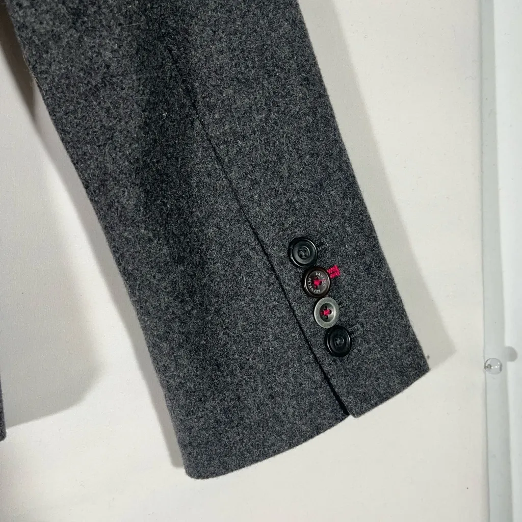 BANANA REPUBLIC WOMEN WOOL BLEND BLAZER/JACKET POCKET GRAY 10P PETITE PREOWN A96 - Image 4