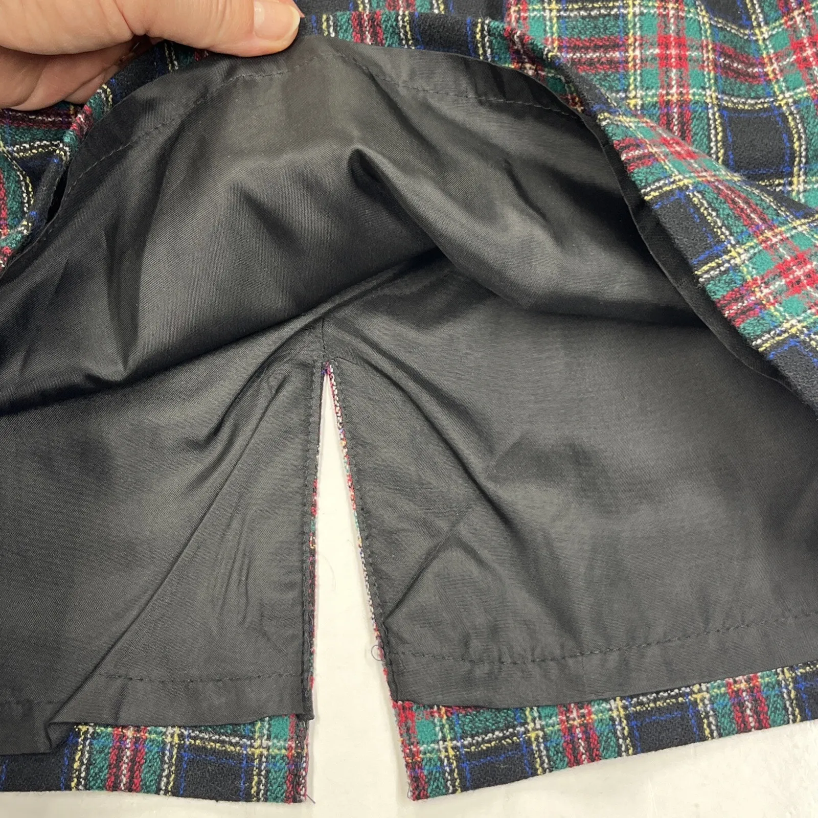 Vintage Pendleton Black Stewart Tartan 100% Wool Skirt Women 10 Petite Academia - Image 6