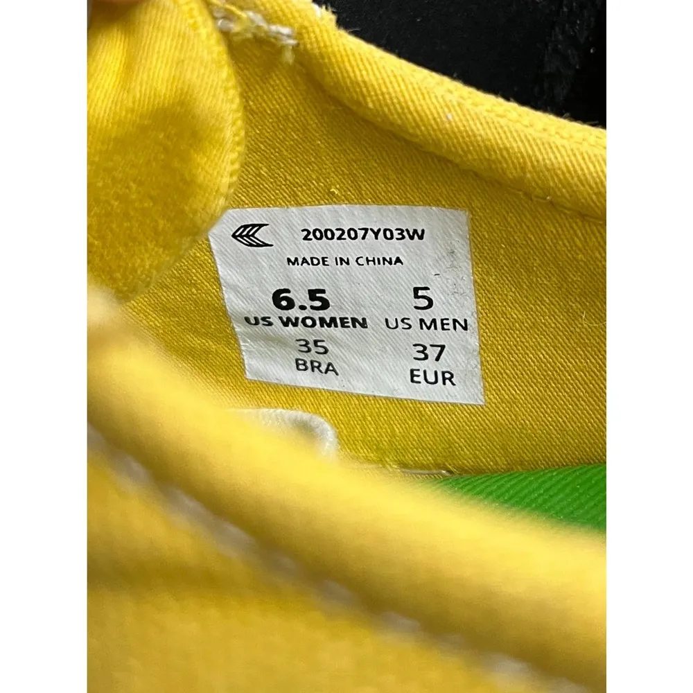 CARIUMA Yellow Sneakers OCA Low Canvas Lace Up Logo Round Toe Shoes EU 37 US 6.5 - Image 8