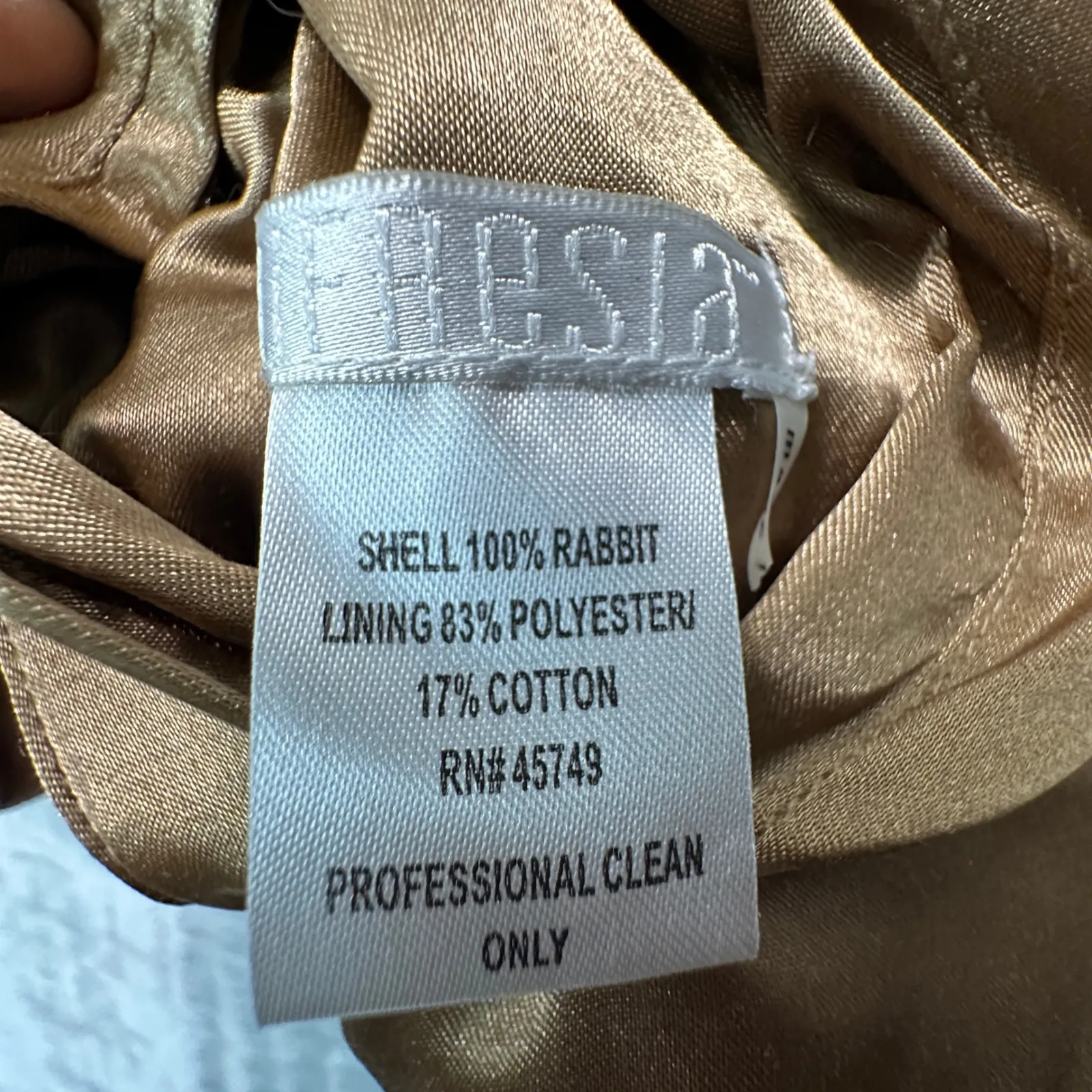 miFresia Women Reversible Rabbit‎ Fur Satin Vest Gold Knit Back Sz M Luxury Y2K Brown Size M - Image 5