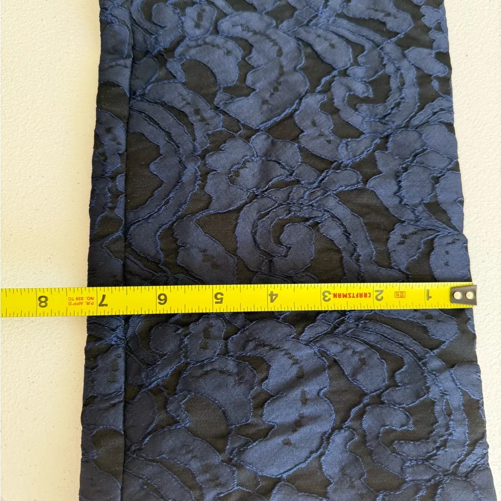 VTG Frank Lyman Casual size 6 Blue Black Floral Paisley Design Long Pants - Image 3