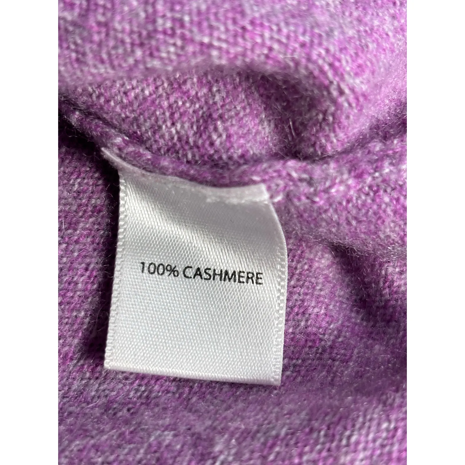 Saks Fifth Avenue Cashmere Roll Neck Sweater Pastel Lilac Small Luxury Knitwear - Image 8