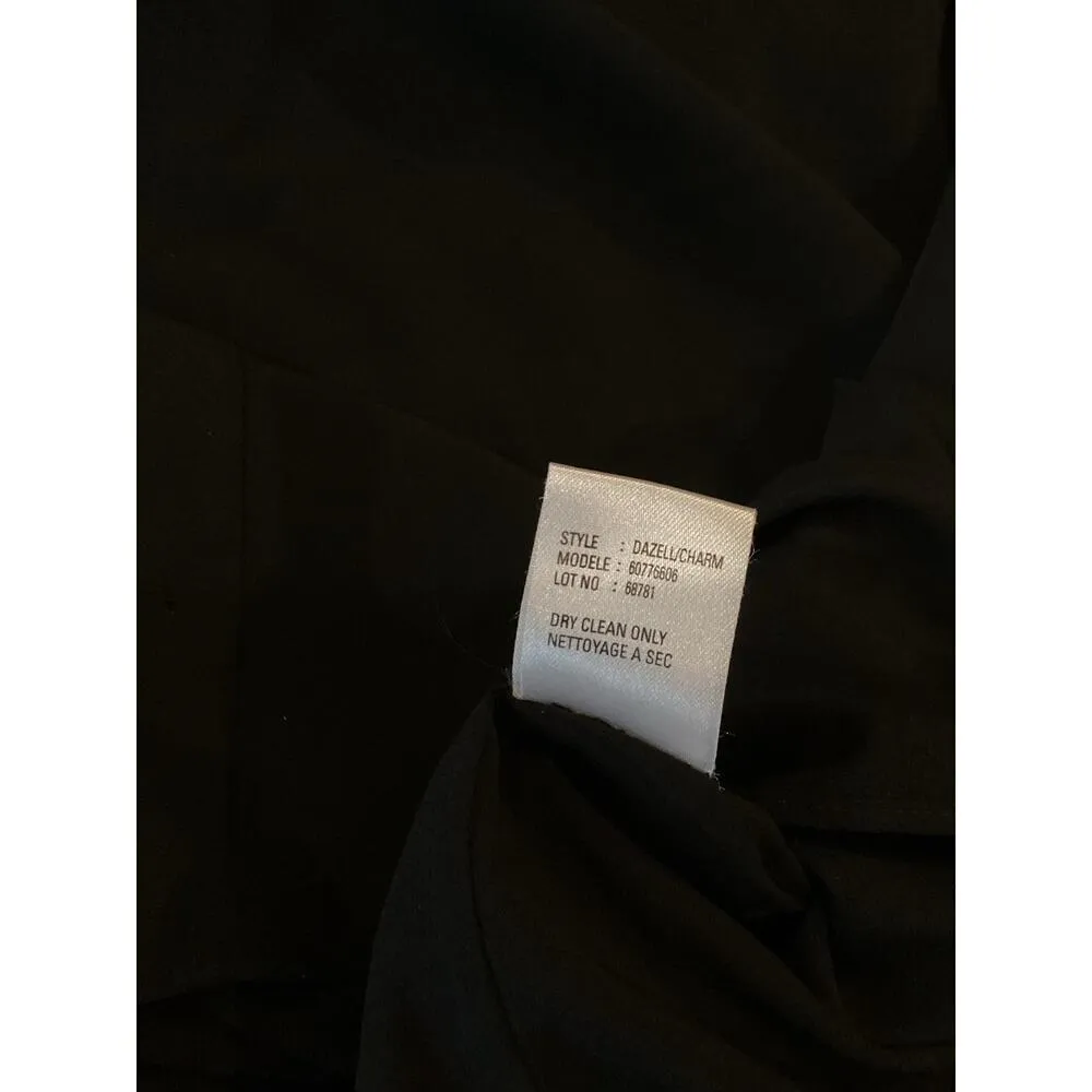 Theory Dazell Charm puff short sleeve Mini Dress Shift Scoop Neck Black Viscose - Image 9