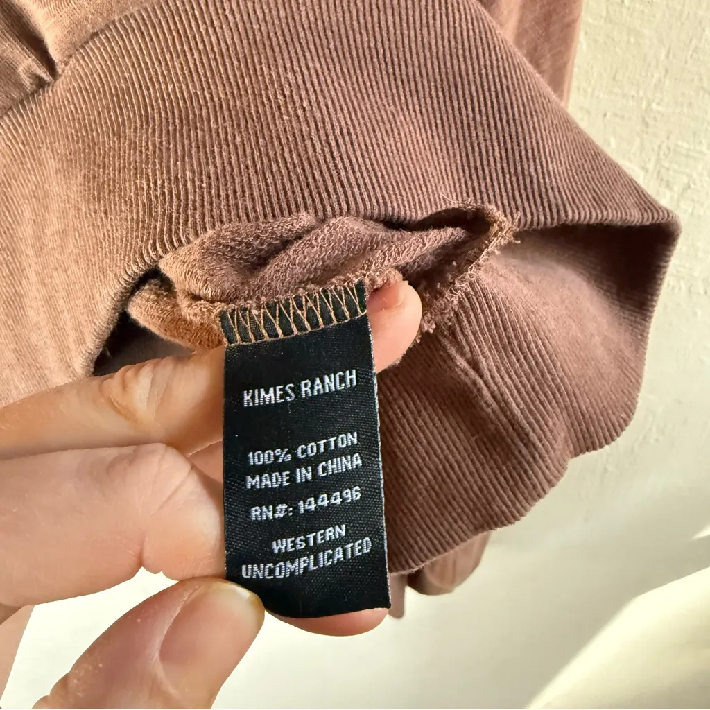 Kimes Ranch Ladies Dewey V Neck Brown Pullover Sweatshirt Size XXL - Image 4