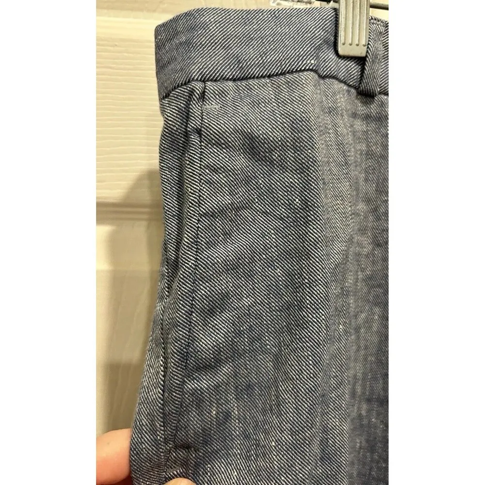 Banana Republic Dress Pants‎ Womens 14 Blue Linen Blend Logan Trousers - Image 3