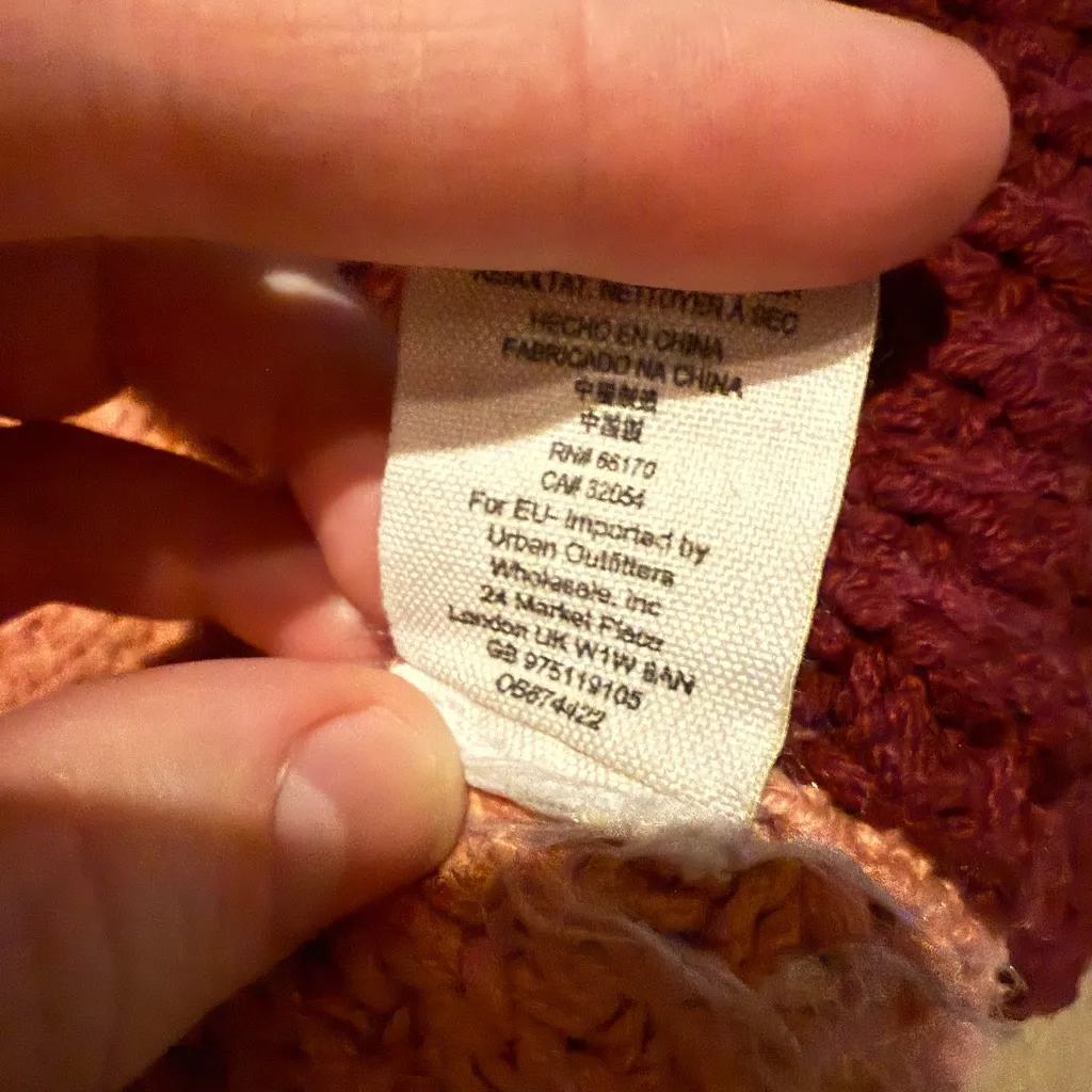 Free People Park City Colorblock Turtleneck Rollneck Chunky Knit Sweater Sz L‎ - Image 9