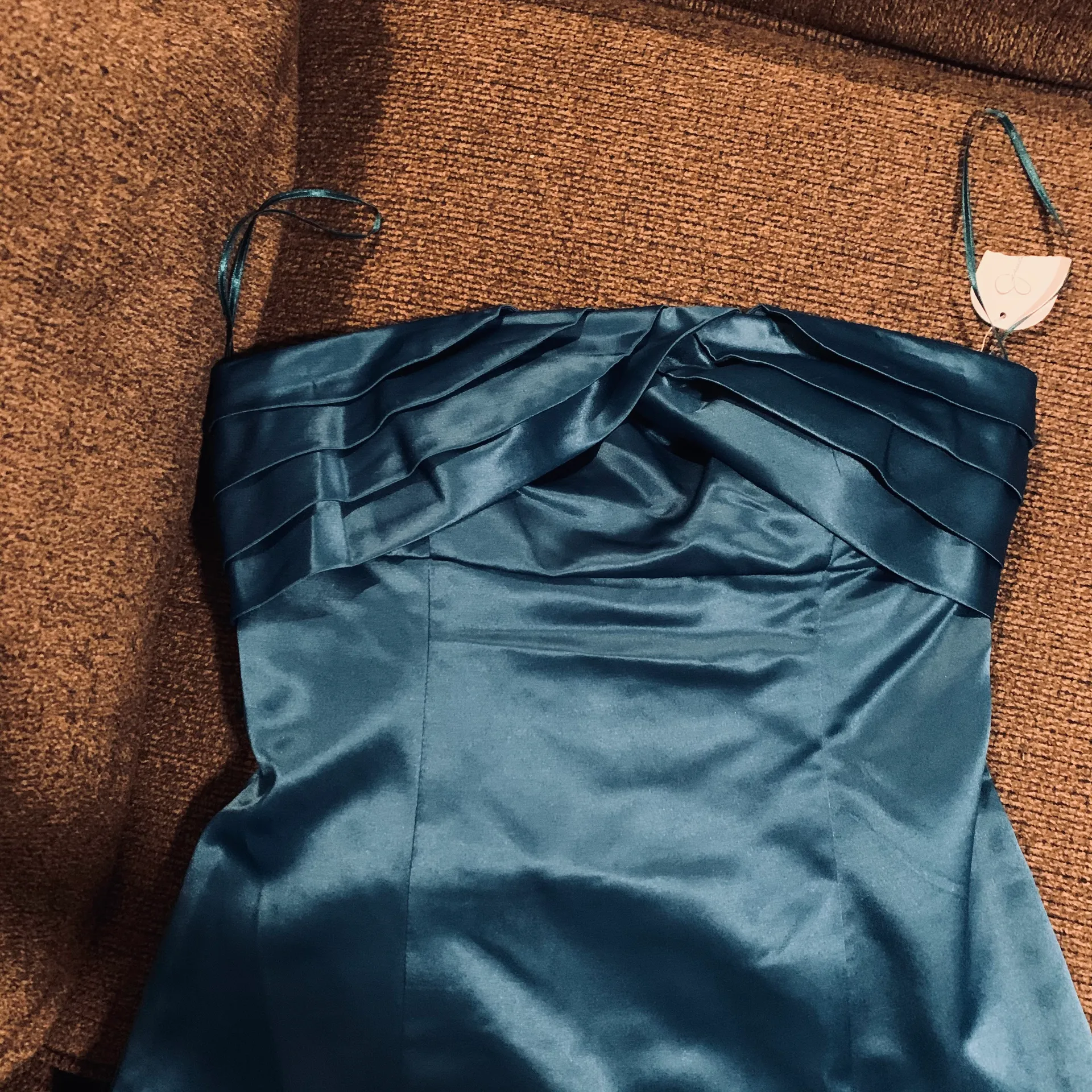 Pleated Strapless Dress - Image 6