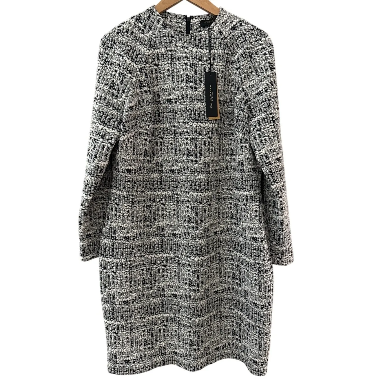 Donna Karen New York Plus Stretch Marble Print Sheath Dress Gray Size 16 - Image 2