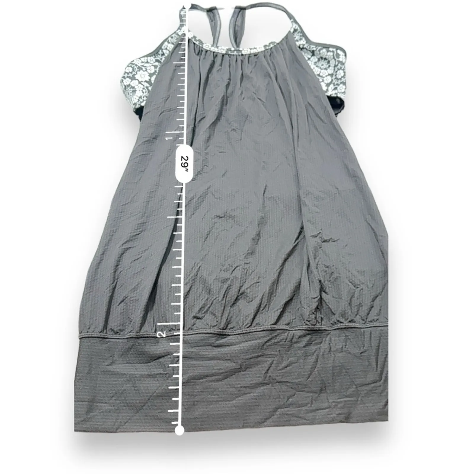 Lululemon No Limits Tank Top‎ in Soot Light / Twiggy Printed Nimbus Sz S - Image 7