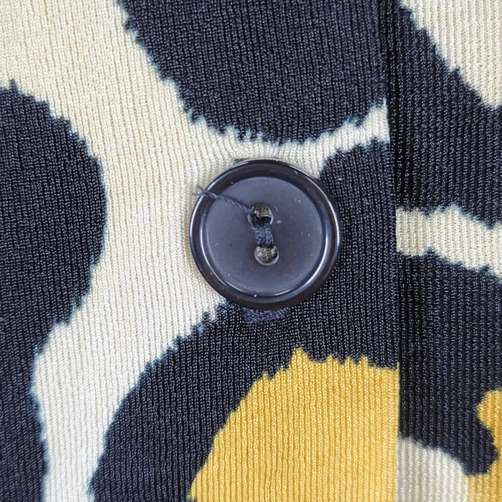 Carolyn Strauss Collection Leopard Shirt Dress Womens Medium Slinky Animal Print Black - Image 7