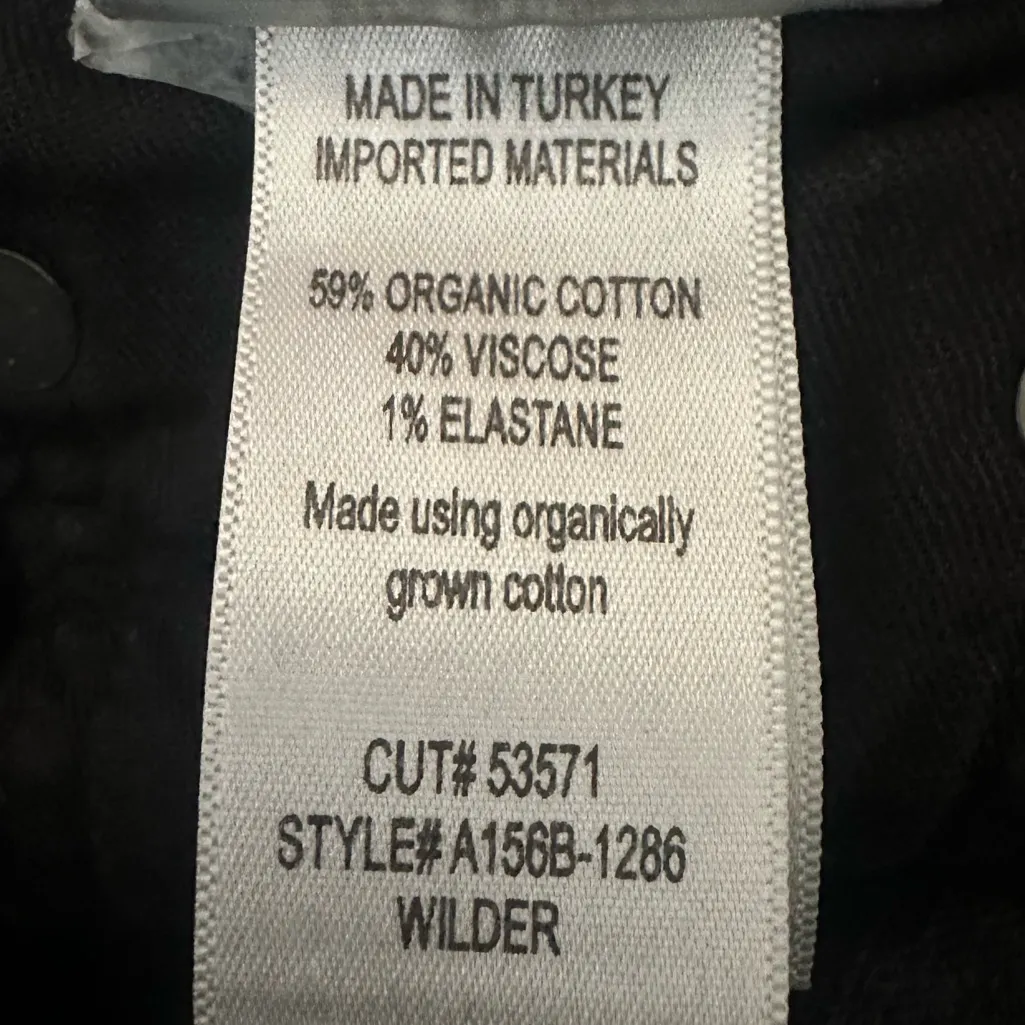 Agolde Wilder Black Straight Leg Crop Panoramic Jeans Size 26 - Image 10