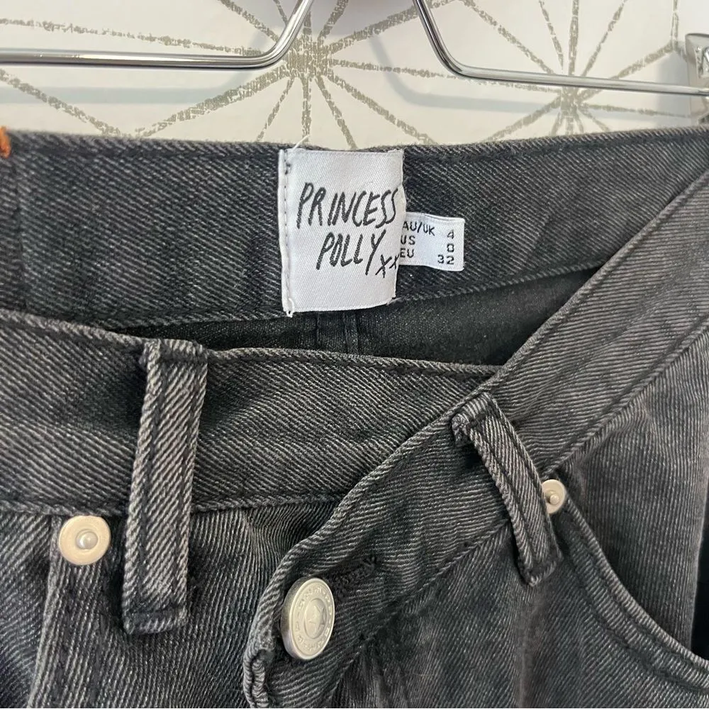 Princess Polly Crossover Charcoal Straight Jean - Image 2