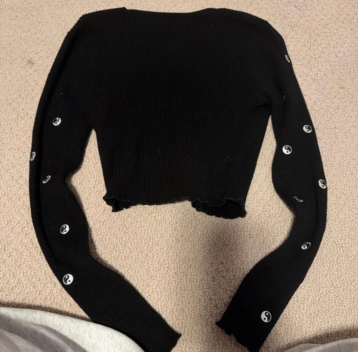 Ying Yang Black Cardigan - Image 2