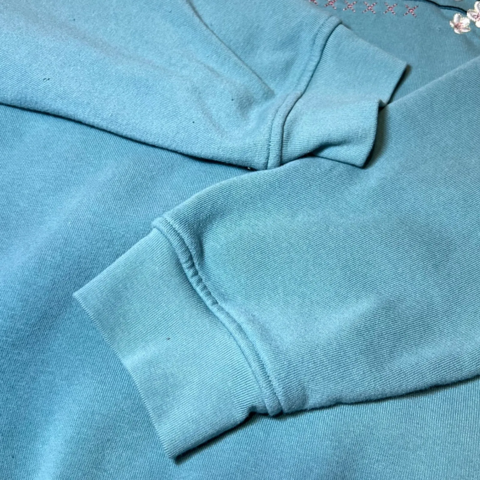 Hasting & Smith Vintage Cat Embroidered Sweater Womens XL Blue Crewneck Layered - Image 8