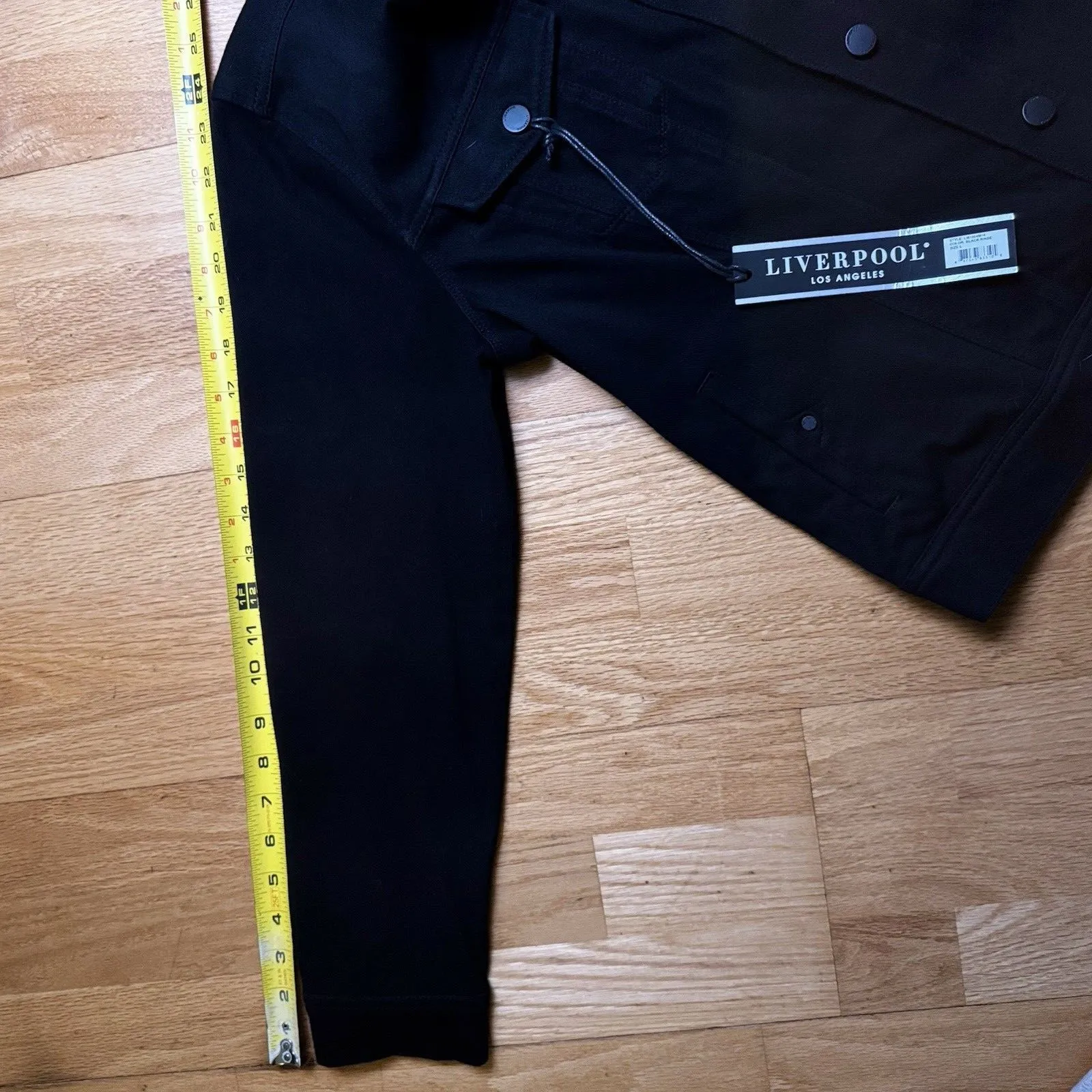 Liverpool Los Angeles Women's Kolten Denim Jacket Black L NWT Western Stretch Size L - Image 8