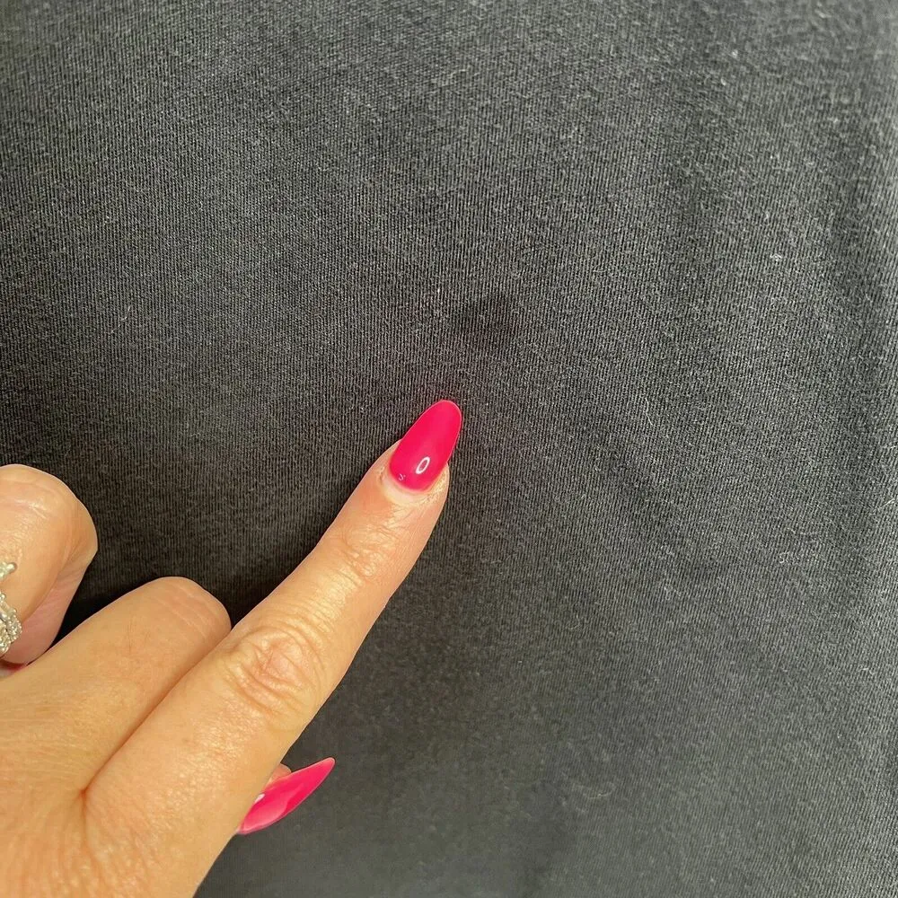 ATM Size S Dress Classic Jersey Striped Sleeve Crew Neck Tee Shirt Mini Pockets Black - Image 9