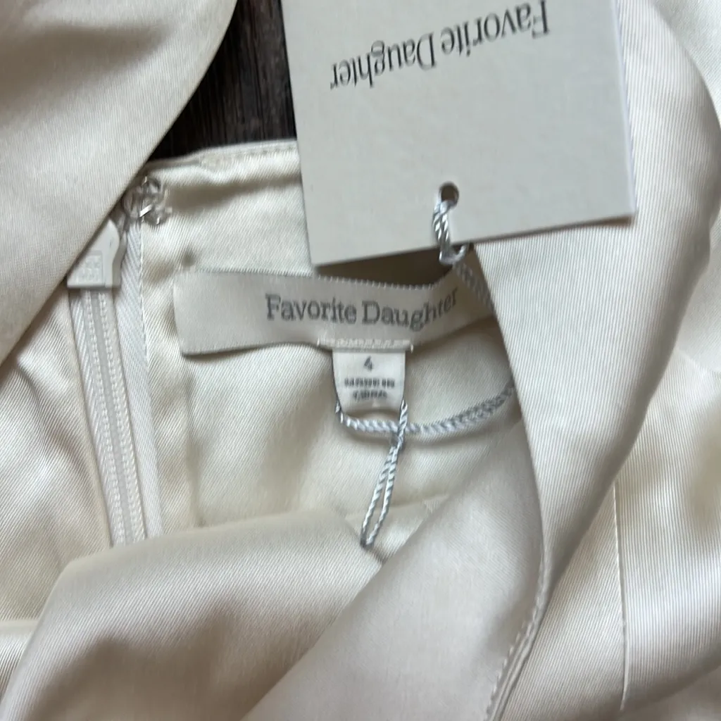 NWT Favorite Daughter They Break Up Dress Ivory Size 4 - Image 6